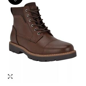 NEW - Tommy Hilfiger Men's Tarlin Casual Cap Toe Boots. . Size 9m Brown